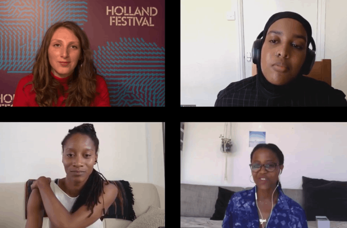 HF in conversation with  Dorothée Munyaneza